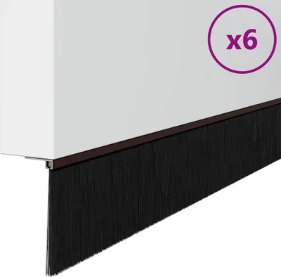 Image de vidaXL Joints d'étanchéité pour portes, à fixer, 6 pièces, 100 cm, alliage d'aluminium