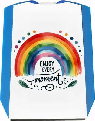 Produktbild von Regenbogen Parkscheibe mit Spruch Enjoy every moment
