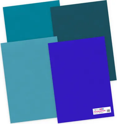 Produktbild von itenga Tonpapier - A4 130 g/qm 24 Blatt - Blautöne - 4 Farben je 6 Blatt