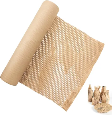 Zdjęcie produktu dla Papier opakowy o strukturze plastra miodu, 30 cm x 10 m, elastyczny, do użytku w kuchni