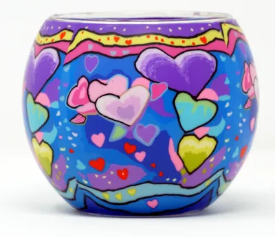 Produktbild von Windlicht Herzen der Liebe Teelicht Leuchtglas Teelichthalter Kerzenhalter