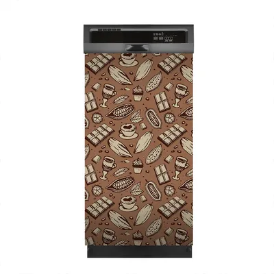 Produktbild von Magnete Dekorative 45x80 cm Küche Magnetmatte Spülmaschine - Kakao Bohnen Schokolade
