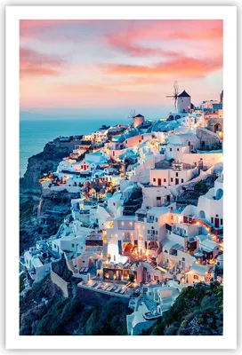 Produktbild von Poster - Poster ohne Rahmen - Santorini Griechenland anzeigen - 61x91,5 cm - Wand Bild - Wanddeko - Wandbilder - Kunstposter - Wandposter - Bilder - Kunstdruck - Wanddekoration - P2XPA61x91-4784