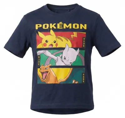 Produktbild von Pokemon Pikachu Jungen T-Shirt Kurzarm Shirt Gr. 98-128, 100% Baumwolle - Blau, 116