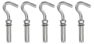 Produktbild von Omgoods – Set aus 5 Betonwandhaken aus Edelstahl für Innen- und Außenbereich