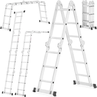 Zdjęcie produktu dla Drabina aluminiowa wielofunkcyjna przegubowa 4x3 HIGHER 150kg