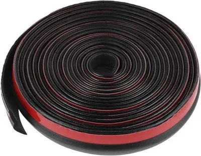 Image de Joint d'étanchéité universel pour voiture - Autocollant - Protection pour véhicule - EPDM en forme de Z - 4 mètres - Noir