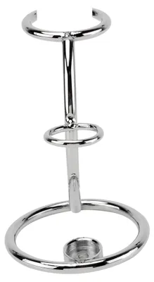 Image de Support métallique pour pinceaux de rasage, avec double compartiment pour le rangement des rasoirs