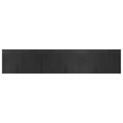 Image de Tapis rectangulaire gris 60x300 cm bambou