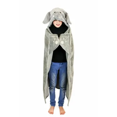 Produktbild von Noxxiez Hochwertige Fleecedecke 100 x 130 cm – Die perfekte Kuscheldecke für Zuhause Elefant