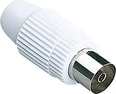 Immagine prodotto di SENCOR SAV 128-000 Connettore coassiale, diritto, presa, plastica bianca-nichel