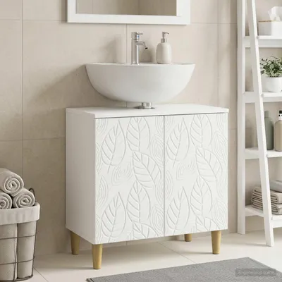 Obrázok produktu pre Maison Exclusive – Skrinka pod umývadlo DELFT, biela, 59,5 x 31,5 x 59 cm, drevotrieska