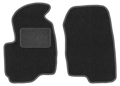 Obrázok produktu pre Predné velúrové koberce pre: Mitsubishi Colt VII 2004-2008 (hatchback) – 2 ks, grafitové, na mieru – Wielganizator LUX