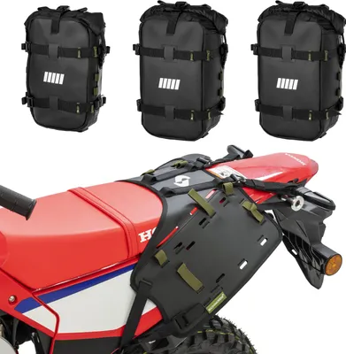 Immagine prodotto di SCHNORR BagHub + borse laterali set di 3 borse morbide per moto da 30 L - compatibili con Honda CRF 300 L