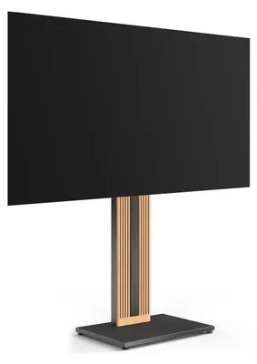 Immagine prodotto di Base per televisore in legno di faggio, colore nero, per schermi da 32 a 65 pollici, con altezza regolabile