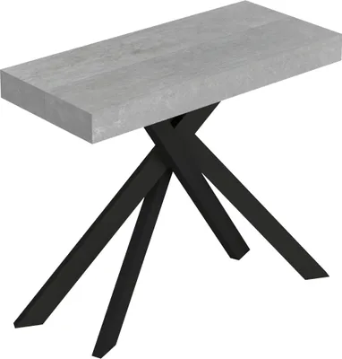 Produktbild von Ausziehbare Konsole 90x40/196 cm Saki Kleine Betonbeine in Anthrazit