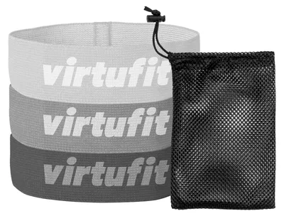 Produktbild von VirtuFit Mini Widerstandsbänder Set aus Baumwolle 3 Stück mit Tasche