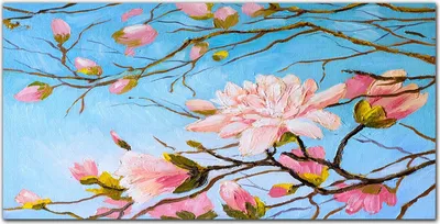 Produktbild von Coloray - Bild aus Glas - Glasbilder - 100 x 50 cm - Wanddekoration Wohnzimmer Glasblock mit Bild Gehärtetes Glas Dekoration Küche - Zweige Der Blumen Natur