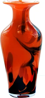 Produktbild von Glasvase Blumenvase Gefäß Amphore Athen 27,5cm Dekoration orange mundgeblasen