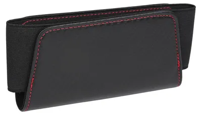 Image de Poche de rangement pour siège de voiture, en cuir PU, ligne rouge