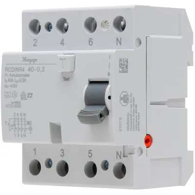 Produktbild von Fi-Schalter Fehlerstromschutzschalter 2/4 polig 16A 25A 40A Kopp (RCD), 4-polig, A-Type, 40A, 0,30A