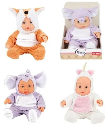 Produktbild von Twisk Babypuppe Spielzeug - Baby Beau im Tierkostüm Fuchs - weiche Puppe