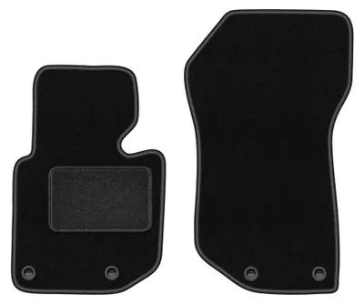 Image de Tapis avant en moquette pour BMW 3 E36 1993-2001 (cabriolet) – 2 pièces, noirs, sur mesure – Wielganizator LUX