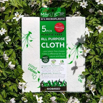 Produktbild von Biologisch abbaubare Schwammtücher aus Holzzellulose - 5er-Set