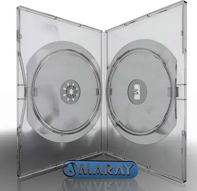 Produktbild von 100 Amaray Doppel DVD CD Hüllen 14mm 2fach 2er clear