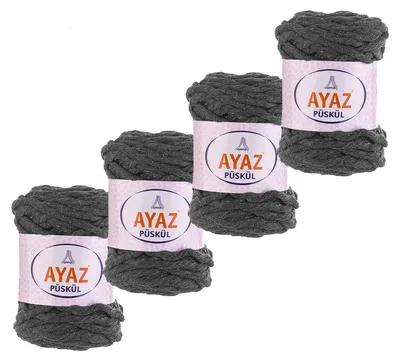 4x250g Strickgarn Püskül dunkelgrau
