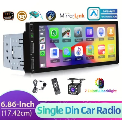 Produktbild von Carplayer – Autoradio – Multimediasystem – Auto-Multimedia – 1DIN-Autoradio – 6,86-Zoll-Display