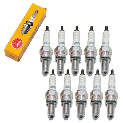 Obrázek produktu pro Sada zapalovacích svíček NGK 10x CR10EK zapalovací svíčka s potlačeným rušením, 19,0 mm dlouhý závit Ø 10,0 mm šestihran 16,0 mm, 2hmotová mezera mezi elektrodami 0,75 mm, tepelná hodnota 10, 2360