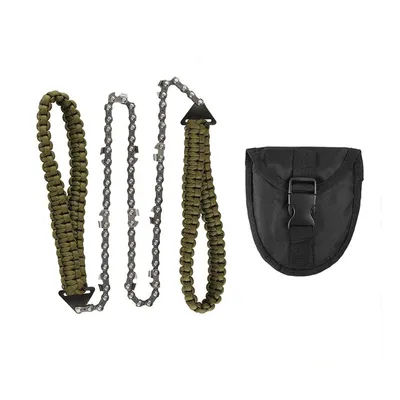 Produktbild von Hand Ketten Säge, Handkettensäge mit paracord griff Kettensäge Ast-Säge Gartensäge 65cm Zähnen aus Stahl Outdoor für Camping Garten Survival, 103cm