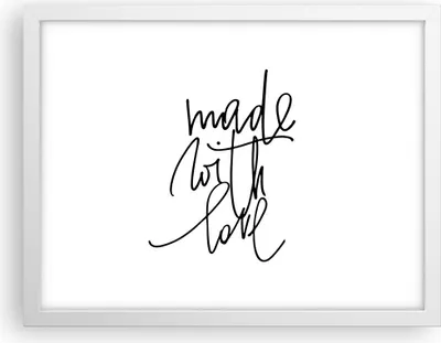 Produktbild von Gerahmtes Poster - Weißer Rahmen - Erstellt mit Liebe - 40x30 cm - Wand Bild - Wanddeko - Wandbilder - Kunstposter - Wandposter - Bilderrahmen - Bilder - Kunstdruck - Wanddekoration - P2WAA40x30-4499