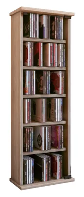 Immagine prodotto di Scaffale CD in legno | Armadio CD salvaspazio con porte in vetro di sicurezza ESG per 150 CD o 65 DVD o 36 video | Dimensioni: H. 92 x W. 31 x D. 18 cm | Elegante ripiano DVD in piedi | Blu ray Regal | Vetro
