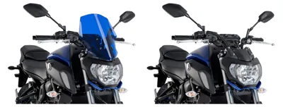 Immagine prodotto di Cupolino PUIG Naked touring blu omologato ABE per Yamaha mt-07