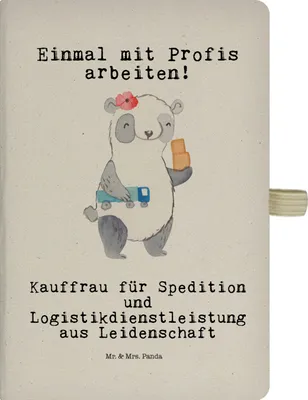 Produktbild von Mr. & Mrs. Panda Journal Kauffrau für Spedition und Logistikdienstleistung Leidenschaft - Transparent - Geschenk, Adressbuch, Tagebuch, A5 Notizbuch Kariert, Kladde
