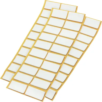 Produktbild von Adsamm® | 60 x Antirutsch Pads aus EPDM / Zellkautschuk / 20x40 mm / Weiß / rechteckig / 2.5 mm starke rutschhemmende Pads
