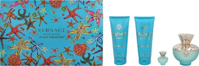 Immagine prodotto di Versace Dylan Turquoise Pour Femme Eau de Toilette, 100 ml + Eau de Toilette, 5 ml + Gel doccia, 100 ml + Gel corpo, 100 ml