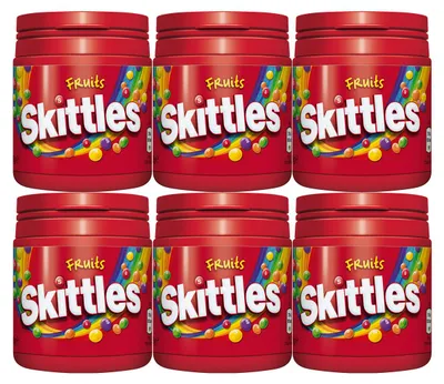 Image de Skittles Fruits dragées à mâcher avec enveloppe croustillante 125g pack de 6