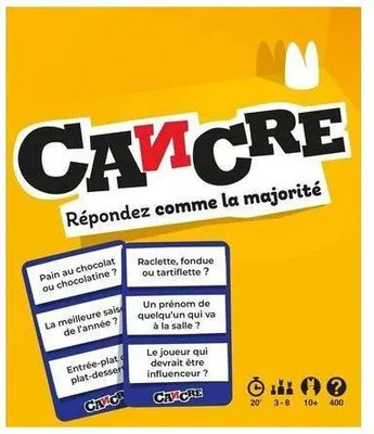 Produktbild von Cancre Gesellschaftsspiel, 400 Karten Fragen, 8 Tafeln, 8 Abwischbare Stifte, Inklusive Spielregeln