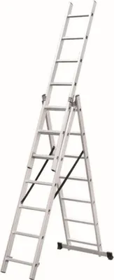 Obrázok produktu pre Rebrík Al 3d. 9 priečok 5,93 m nosnosť 150 kg