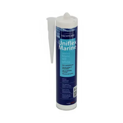 Produktbild von YACHTCARE UNIFLEX Marine Kleb- / Dichtmasse 310 ml weiß & schwarz Farbe: Weiß