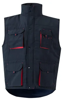 Productafbeelding van Velilla 205902; Tweedelige gewatteerde vest met meerdere zakken; Marineblauw en rood