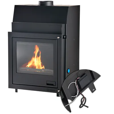 Image de HS FLAMINGO insert de cheminée AQUAFLAM 25 flat avec échangeur de chaleur et régulation de base