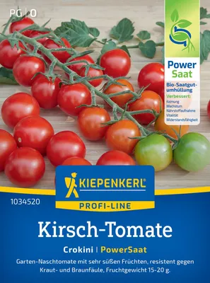 Produktbild von Kiepenkerl Kirsch Tomatensamen PowerSaat Crokini F1 Solanum lycopersicum 5 Pflanzen