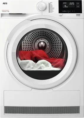 Obrázek produktu pro AEG Series 7000 TR7G93W, Stojací, Přední plnění, Tepelné čerpadlo, Bílá, Knoflíky, Otočné, Bílá