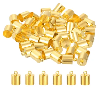 50 Endkappen, 9 mm, goldfarben, für DIY-Schmuck