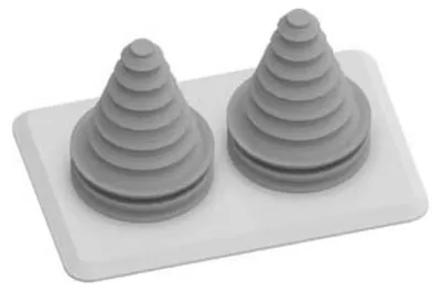 Productafbeelding van STRIE TZ104 Flens, 2 kabeldoorvoeren TZ104, 2CPX010456R9999