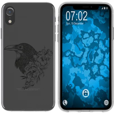 Produktbild von PhoneNatic Case kompatibel mit Apple iPhone Xr Silikon-Hülle Floral Rabe M4-1